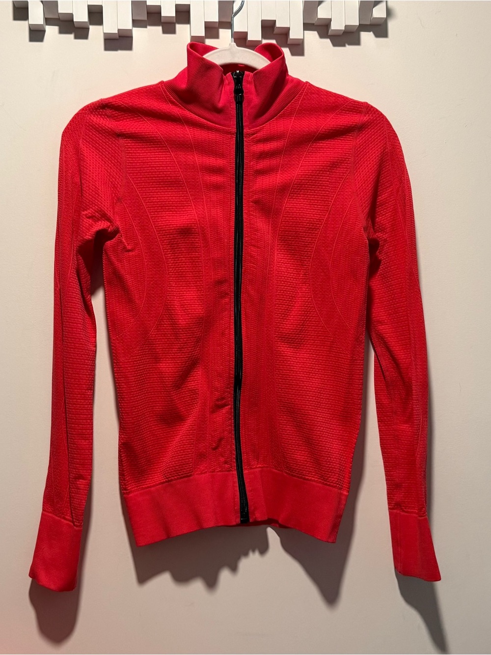 Lorna Jane Red Full-Zip Bomber Jacket